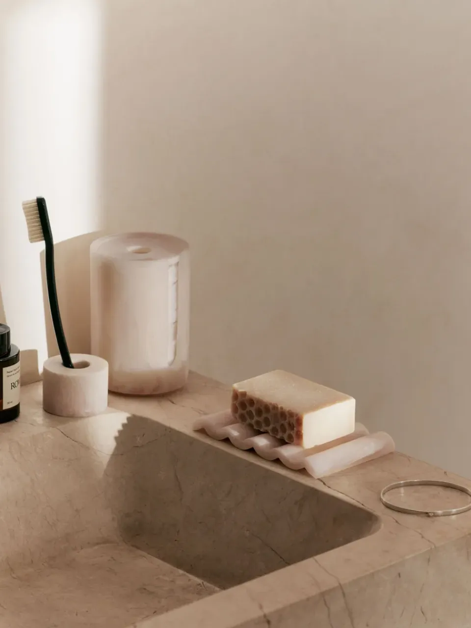 Online Ferm Living Jabonera Mist 9x14 cm, Pearl Beige