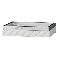Sale Lene Bjerre Jabonera Portia, blanco-plata PlateadoBlanco
