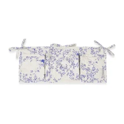 Outlet Garbo&Friends Jardim Satin bolsillo acolchado para cama, 18x43 cm Azul