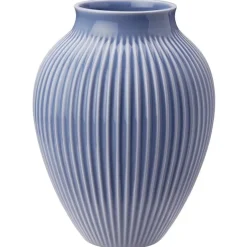 Sale Knabstrup Keramik Jarrón acanalado Knabstrup 27 cm, lavanda Azul