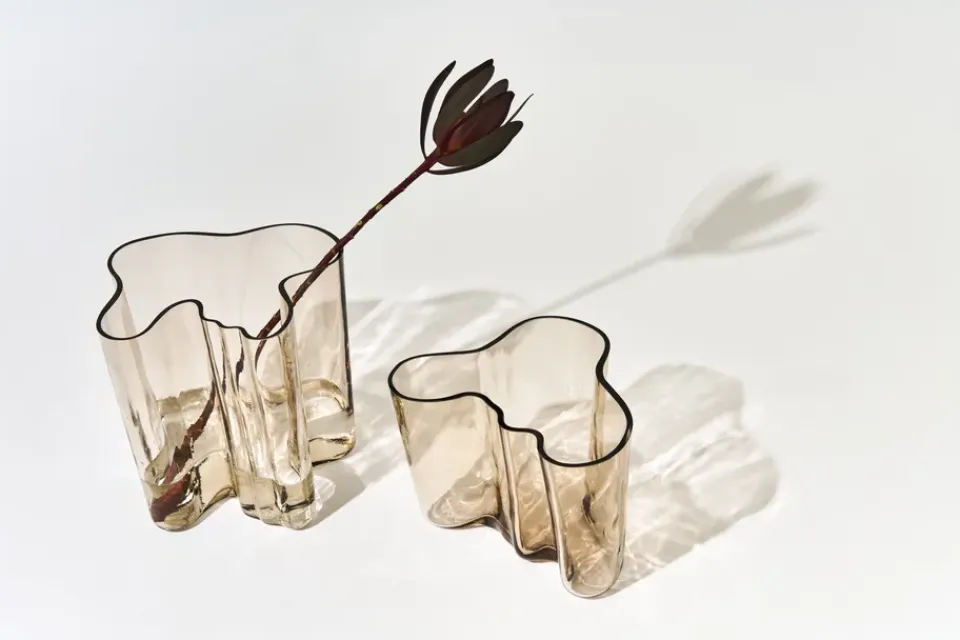 Iittala Jarrón Alvar Aalto 140 mm, Lino Beige