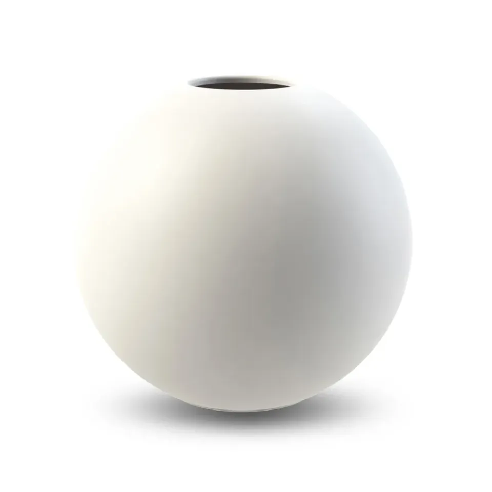 Hot Cooee Design Jarrón Ball , 20 cm Blanco