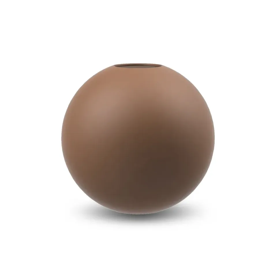 Outlet Cooee Design Jarrón Ball coconut, 10 cm Marrón