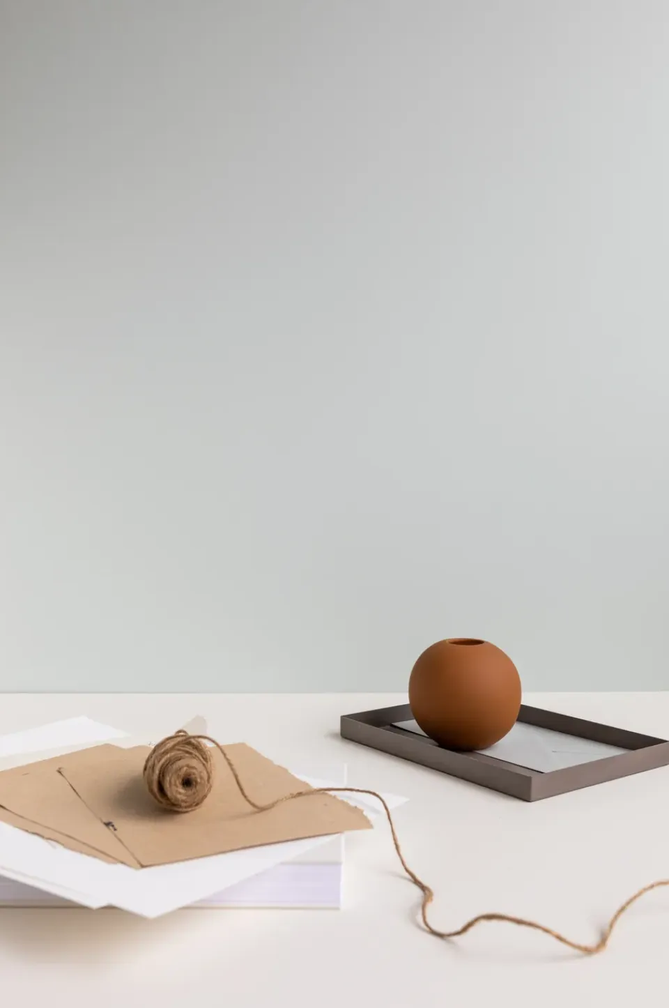 Outlet Cooee Design Jarrón Ball coconut, 10 cm Marrón