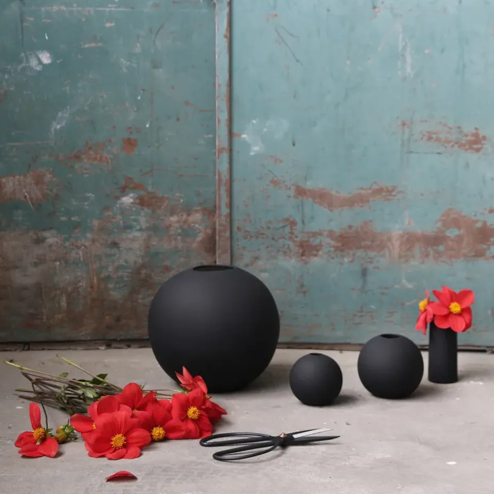 Discount Cooee Design Jarrón Ball , 8 cm Negro