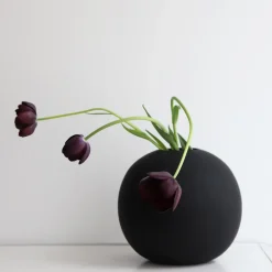 Cooee Design Jarrón Ball , 20 cm Negro