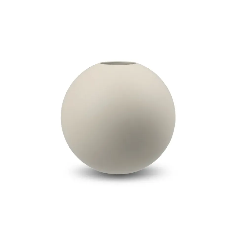 Discount Cooee Design Jarrón Ball shell, 8 cm Gris