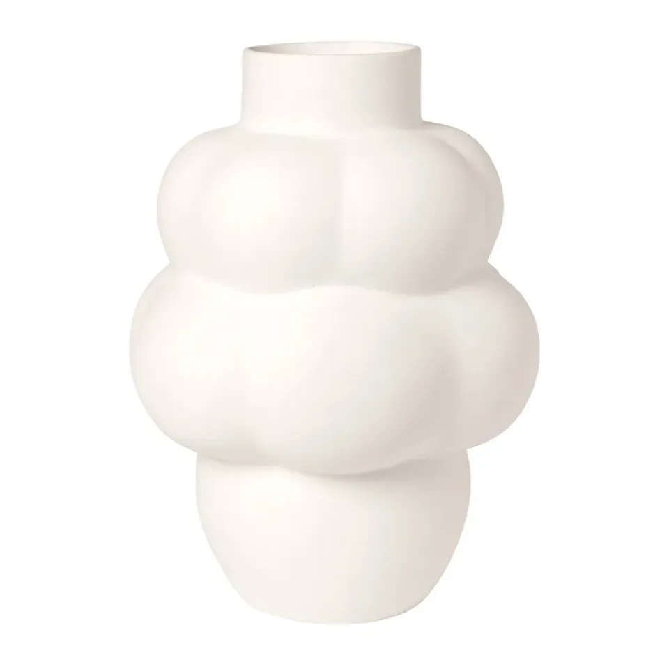Outlet Louise Roe Jarrón Balloon 04 cerámica, Raw White Blanco