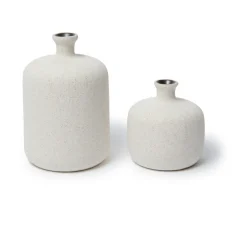 Clearance Lindform Jarrón Bottle, Sand white, medium Blanco