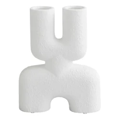 Online 101 Copenhagen Jarrón Cobra Double Mini 22x28 cm, Bubble White Blanco