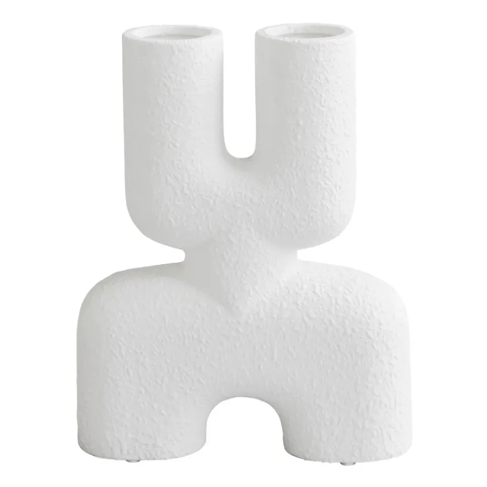 Online 101 Copenhagen Jarrón Cobra Double Mini 22x28 cm, Bubble White Blanco