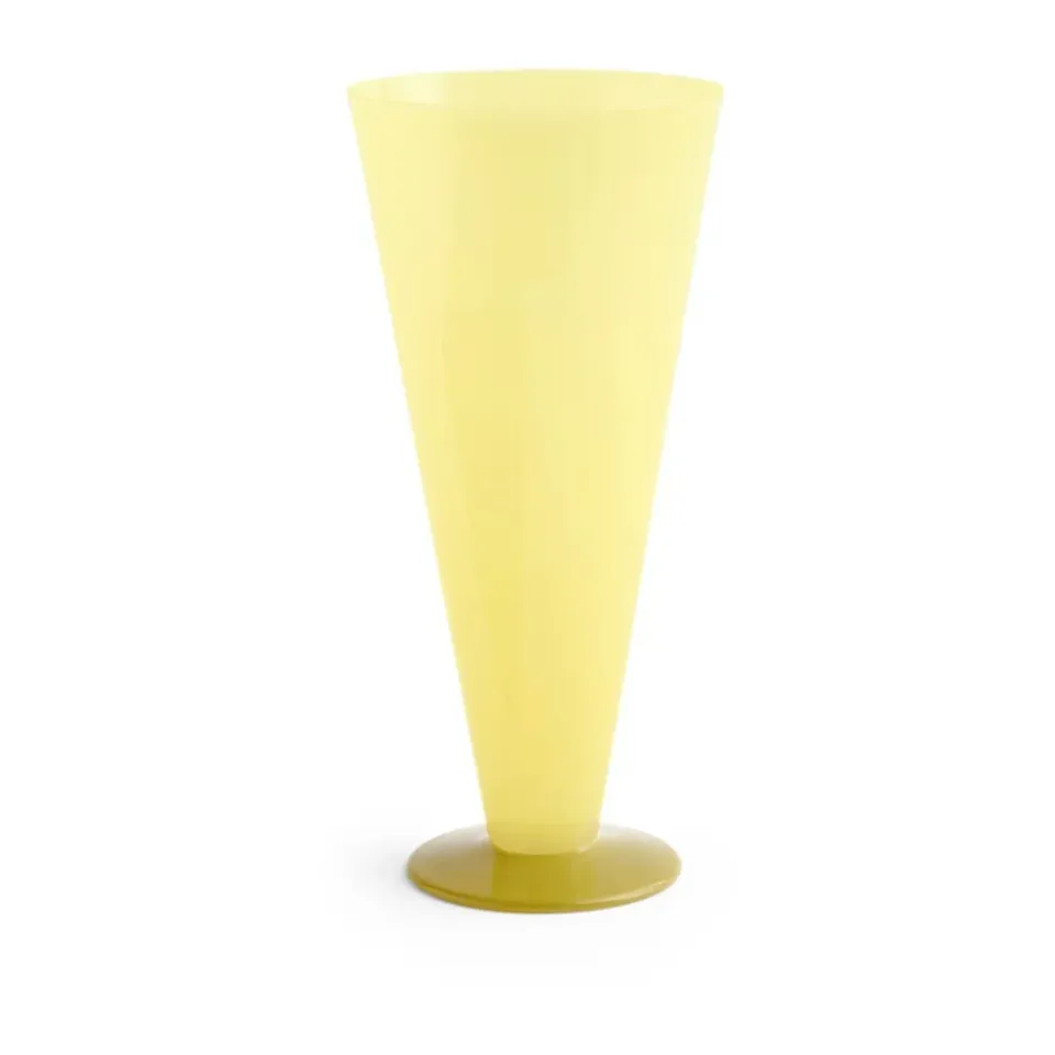 Discount HAY Jarrón Conical, Yellow-lime green, large Multi