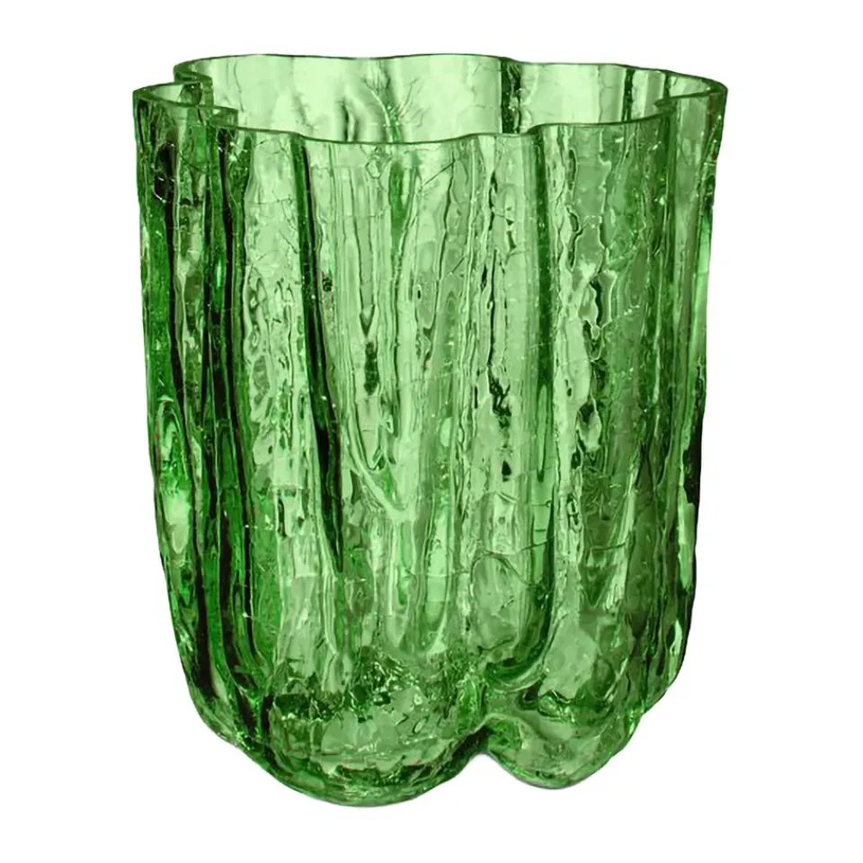 Discount Kosta Boda Jarrón Crackle 12,1 cm, oscuro Verde