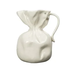 Discount Byon Jarrón Crumple, Blanco