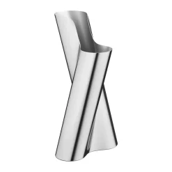 Georg Jensen Jarrón de suelo Lituus 49,8 cm, Acero inoxidable Plateado