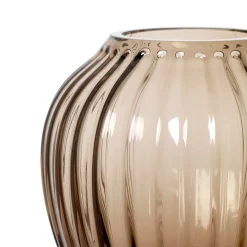 New Kähler Jarrón de vidrio Hammershøi 14 cm, nogal Marrón