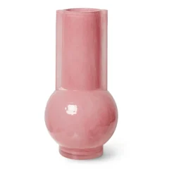 Discount HKliving Jarrón de vidrio HK Living 25 cm, Flamingo pink Rosa