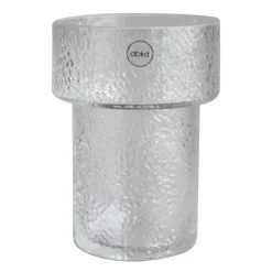 Best DBKD Jarrón de vidrio Keeper con estructura, 17 cm Transparente