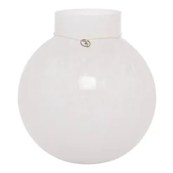 Sale ERNST Jarrón de vidrio redondo , H22 cm Ø21 cm Blanco