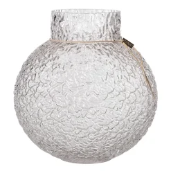 Clearance ERNST Jarrón de vidrio con estructura, Ø29 cm Transparente
