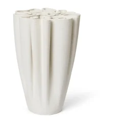 Clearance Ferm Living Jarrón Dedali 25 cm, Off-white Blanco