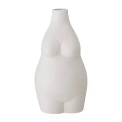 New Bloomingville Jarrón Elora 18 cm, Blanco