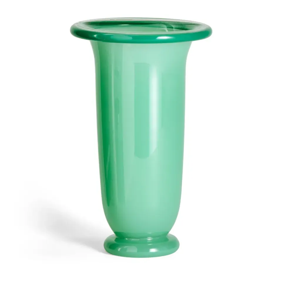 HAY Jarrón Empire, Large Green-dark green rim Multi