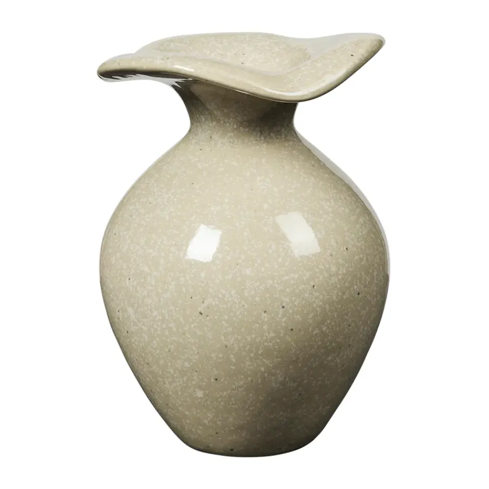 Outlet Broste Copenhagen Jarrón Florentina XS 14 cm, Beige