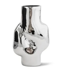 Sale HKliving Jarrón Gleam high, Chrome Plateado