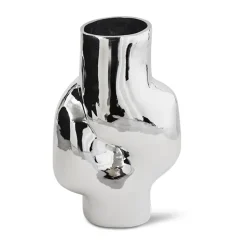 Sale HKliving Jarrón Gleam high, Chrome Plateado
