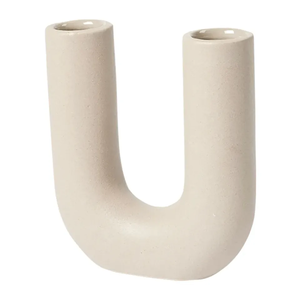Sale Broste Copenhagen Jarrón Hector U Ø16 cm, Dove grey Beige