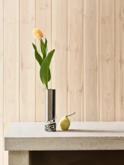 Online Design House Stockholm Jarrón Hydraulic 25 cm, Stainless steel, 25 cm Plateado