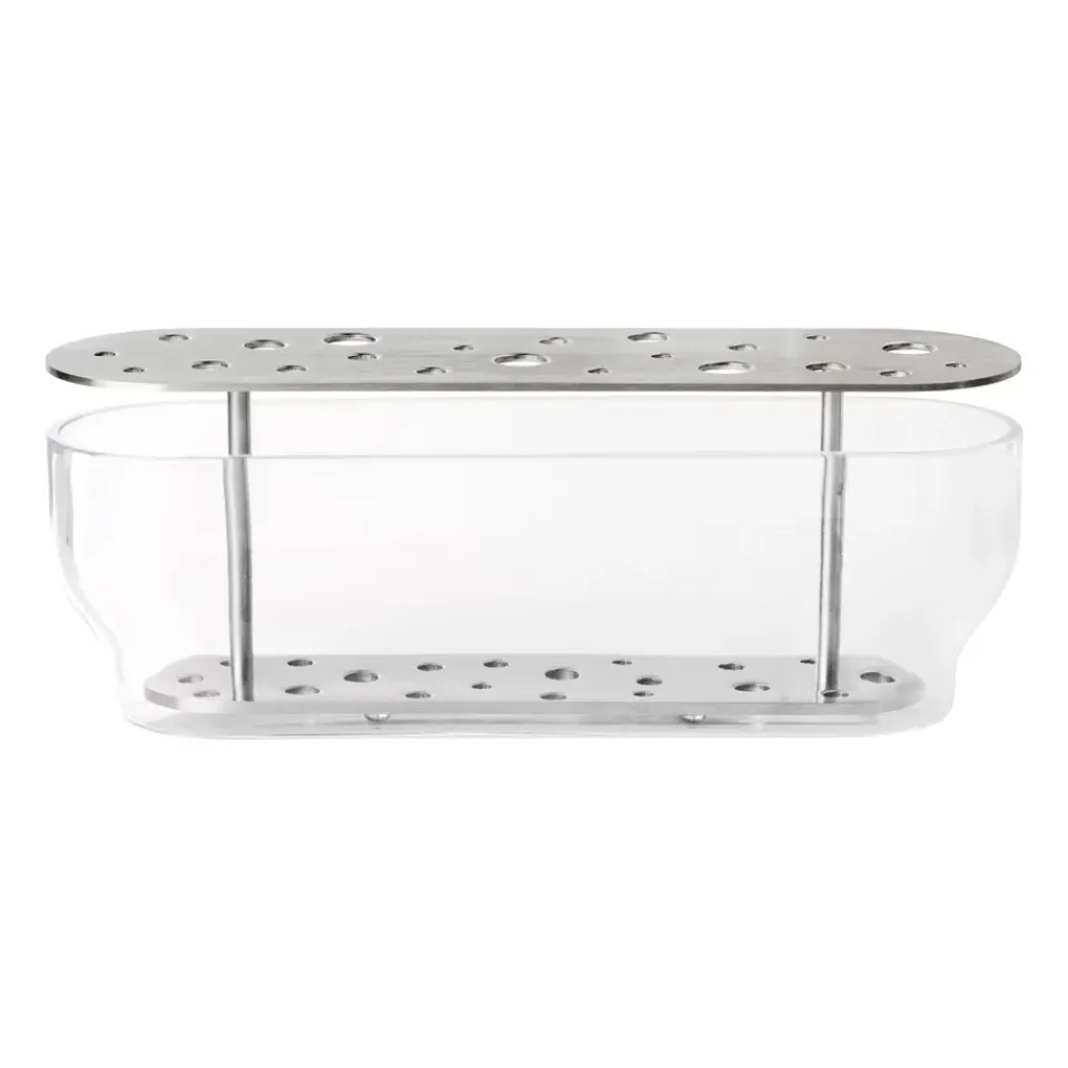Outlet Fritz Hansen Jarrón Ikebana acero inoxidable, Long Plateado