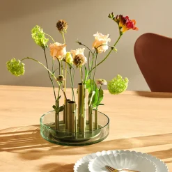 Hot Fritz Hansen Jarrón Ikeru Forest green, Bajo Verde