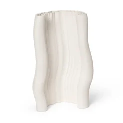 Sale Ferm Living Jarrón Moire 19x30 cm, Off-white Blanco