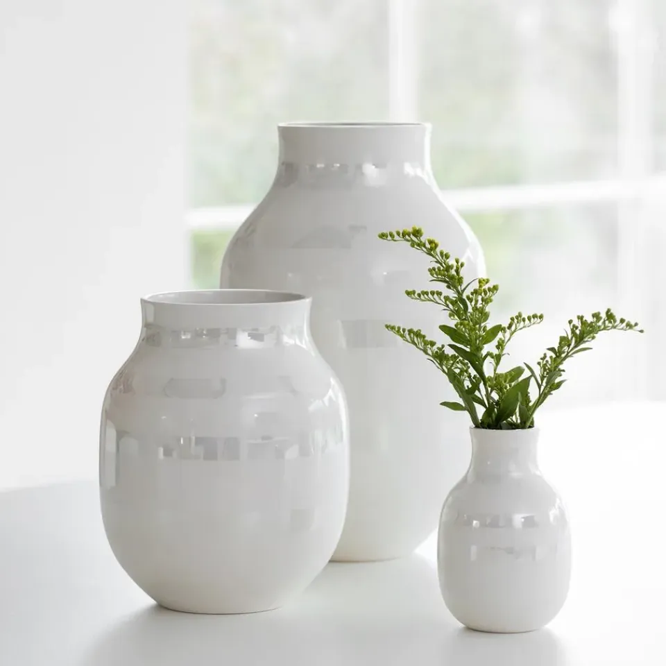 Sale Kähler Jarrón Omaggio perla, grande Blanco