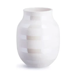 New Kähler Jarrón Omaggio perla, mediano Blanco