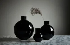 Clearance Skrufs Glasbruk Jarrón Pallo, 20 cm Negro