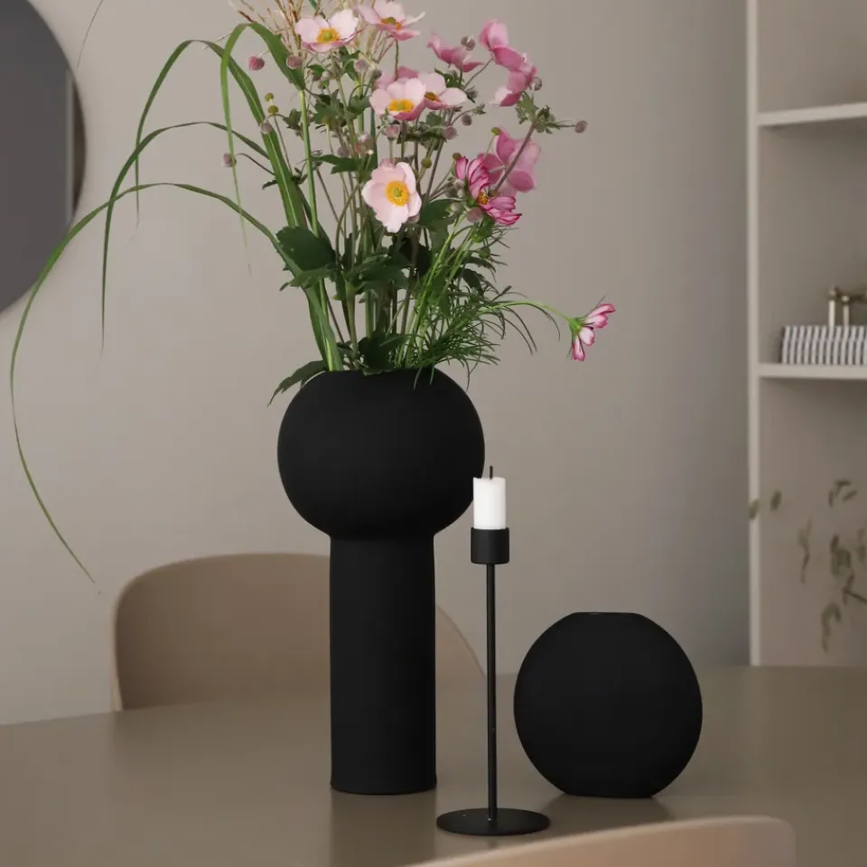 New Cooee Design Jarrón Pastille 15 cm, Black Negro
