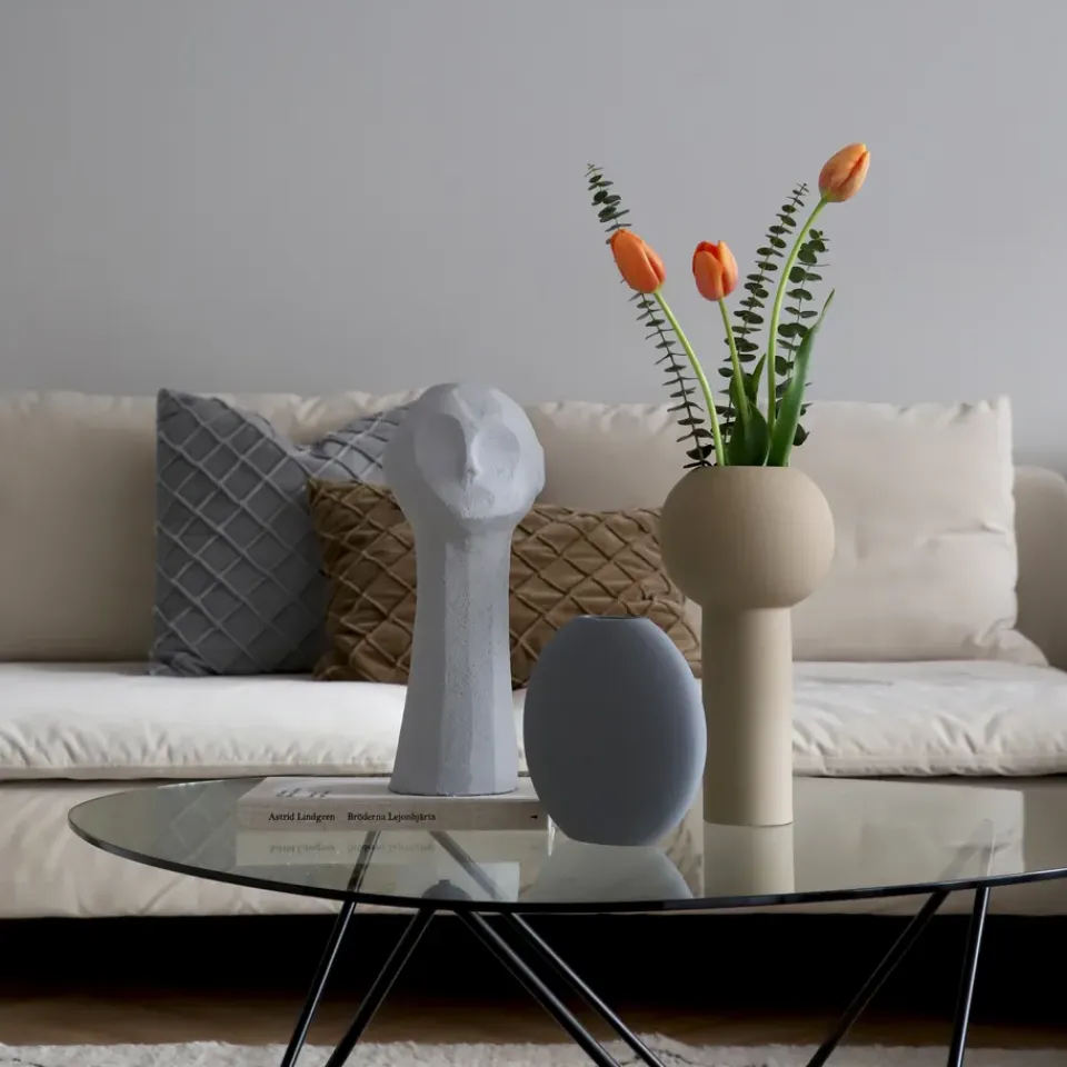 Outlet Cooee Design Jarrón Pastille 20 cm, Grey Gris