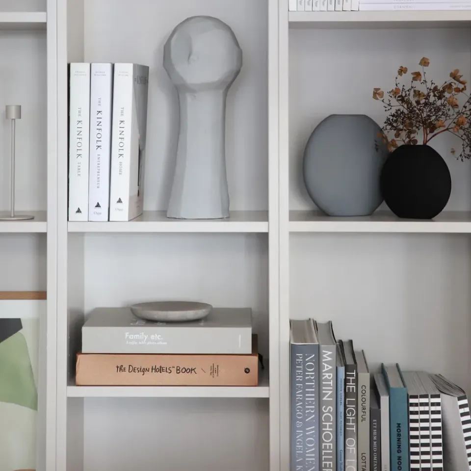 Outlet Cooee Design Jarrón Pastille 20 cm, Grey Gris