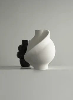 New Louise Roe Jarrón Pirout 02 42 cm, Raw White Blanco