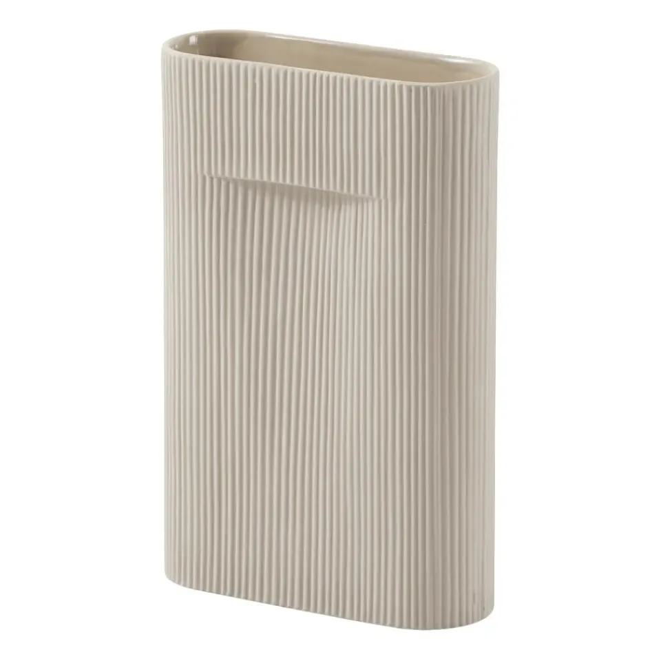 Hot Muuto Jarrón Ridge 35 cm, Beige