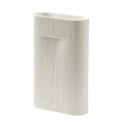 Clearance Muuto Jarrón Ridge 35 cm, Off white Blanco