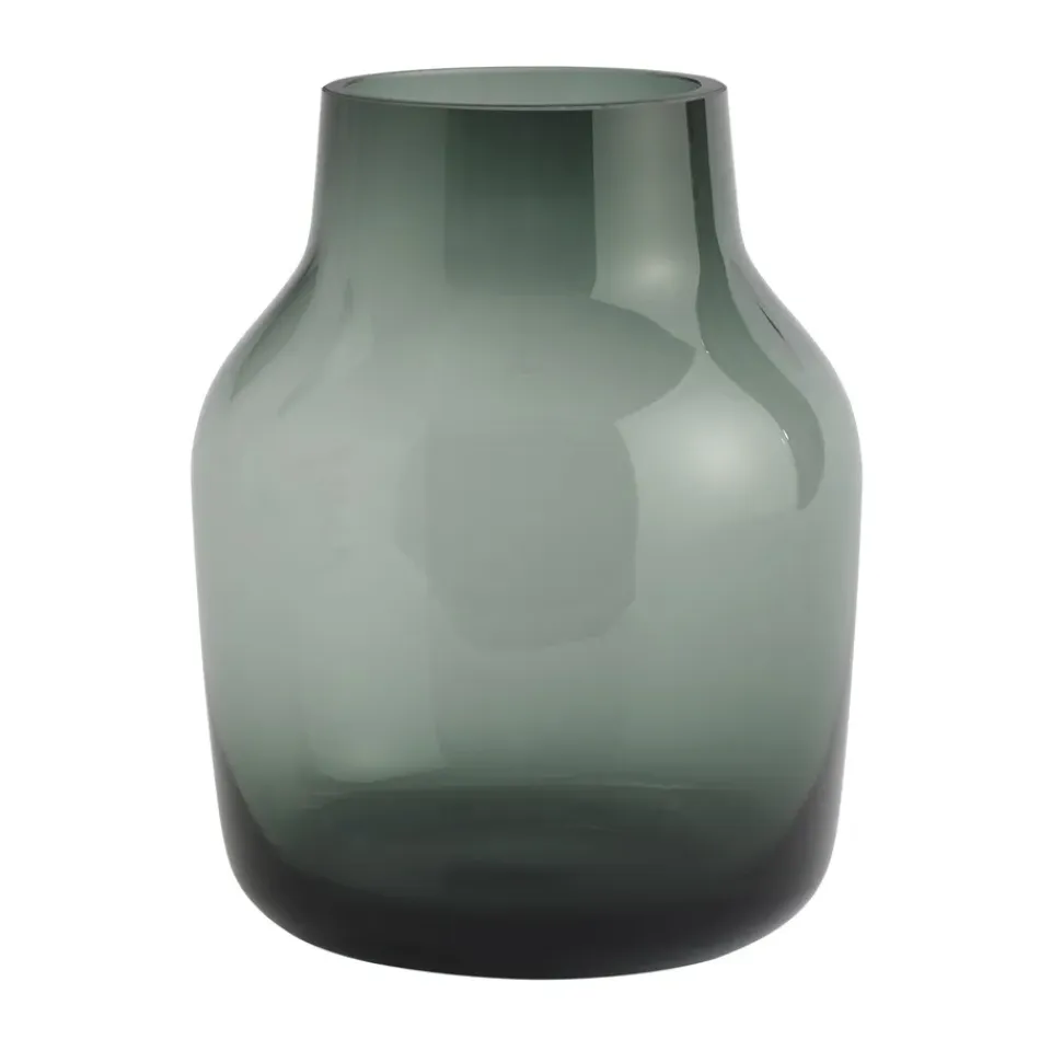 Best Muuto Jarrón Silent Ø15 cm, Dark Green Verde