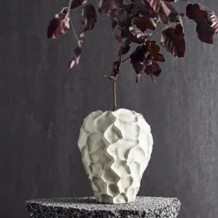New MUUBS Jarrón Soil 21,5 cm, Vanilla Blanco