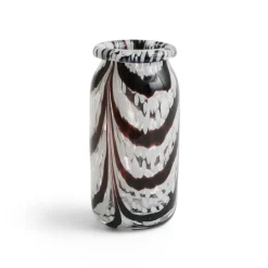 Discount HAY Jarrón Splash Roll Neck XS 19 cm, Coffee and white Multi