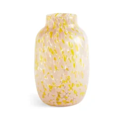 Outlet HAY Jarrón Splash Round L, 30 cm Light pink-yellow Amarillo