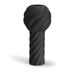 Outlet Cooee Design Jarrón Twist pillar 34 cm, Black Negro