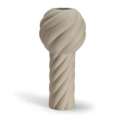 Sale Cooee Design Jarrón Twist pillar 34 cm, Sand Beige